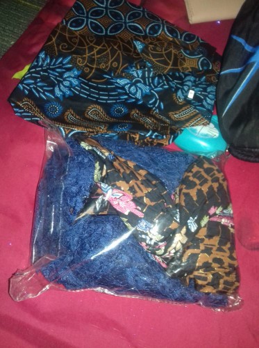 Batik Ayah Couple Anak Cowok Seno Biru Terbaru Original