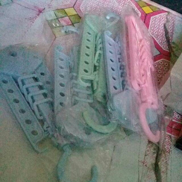 Gh-121 Gantungan Baju Lipat 360 Berputar / Hanger Baju Multifungsi / Jemuran Baju Lipat