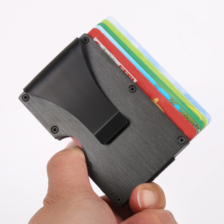 X11-C - Metal Card Wallet Money Clip with RFID Blocker