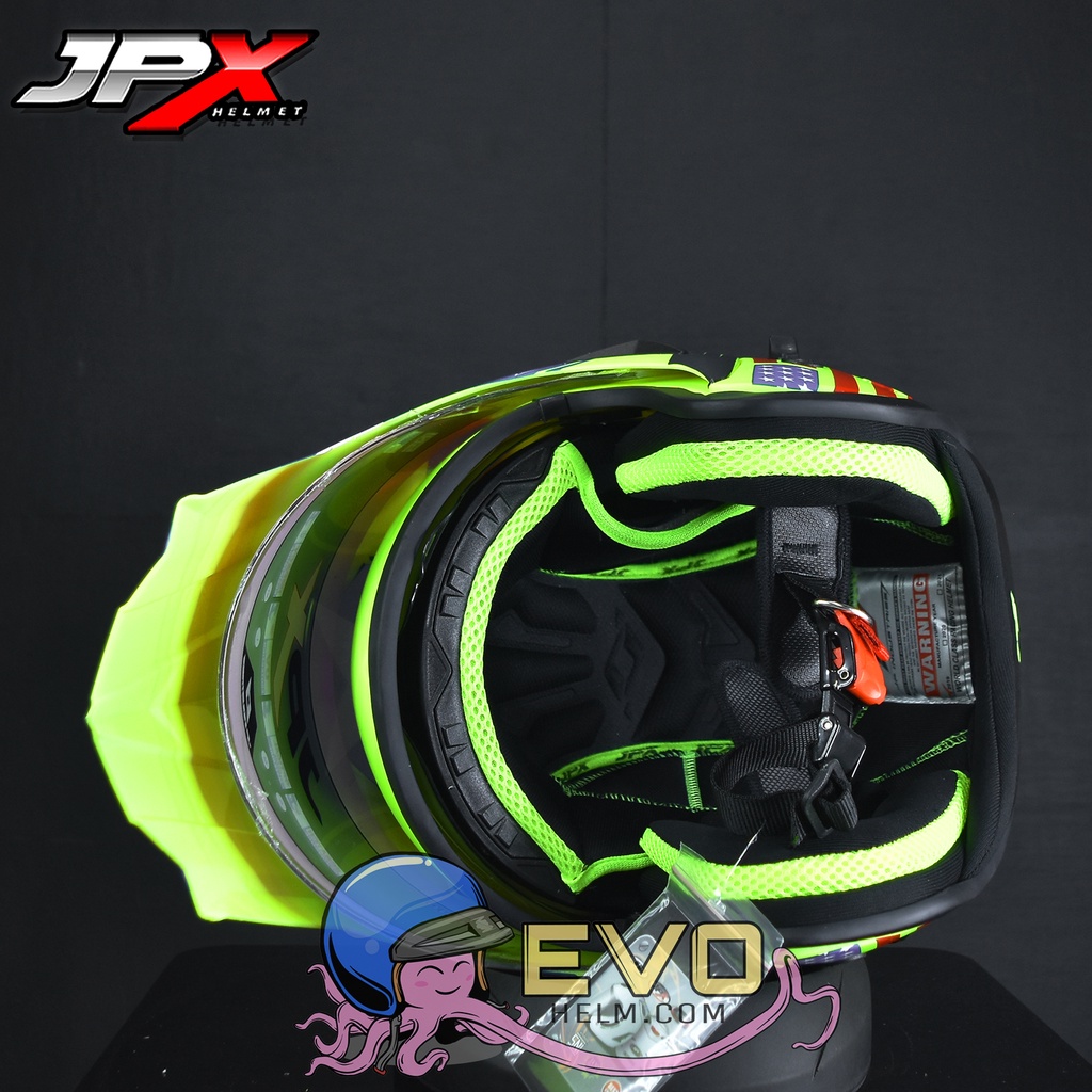 HELM JPX SUPERMOTO_INFINITY SOLDIER - FLUO YELLOW DOFF