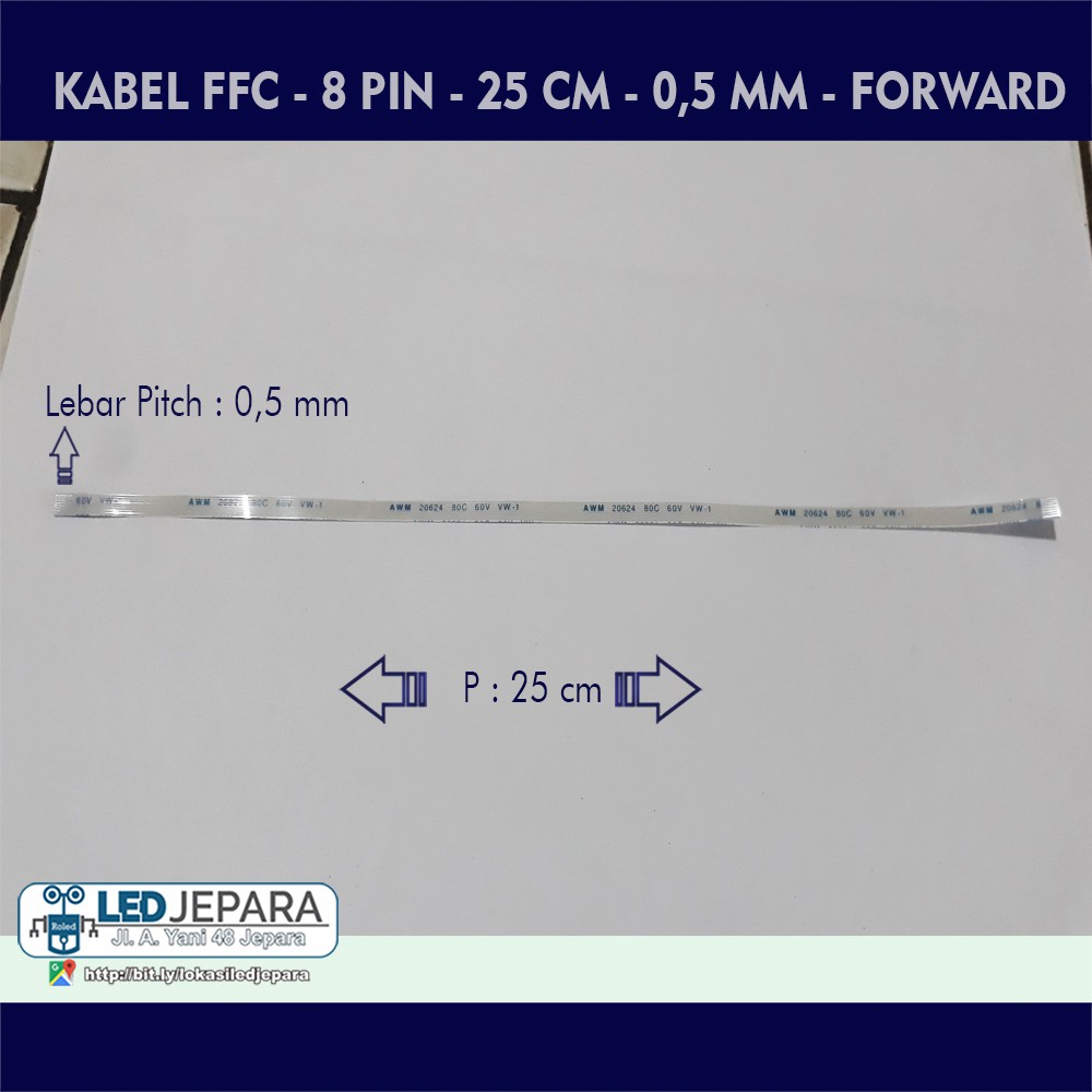 FFC Kabel Flexible Touchpad Laptop Asus X554L 8 PIN 25 CM Searah