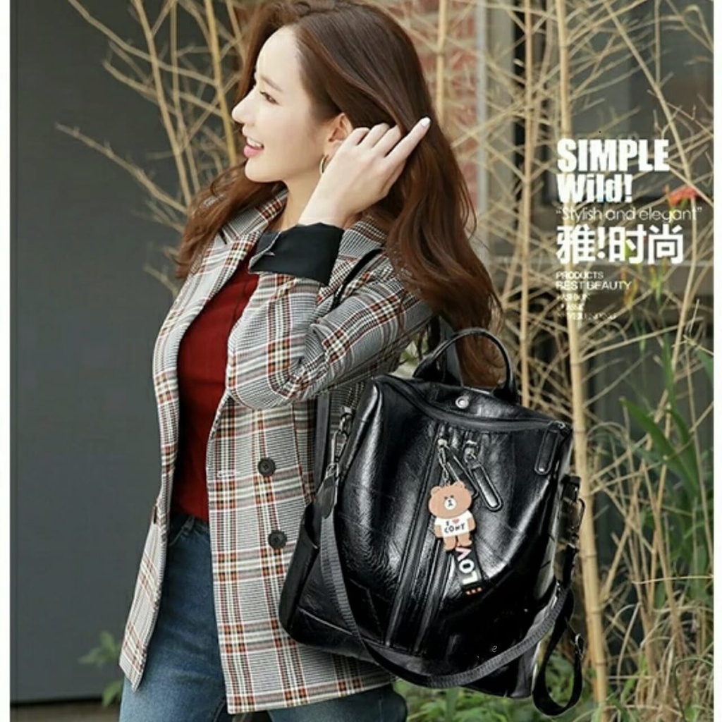 ST99_ Tas Ransel Backpack Terbaru - Tas Ransel Wanita Multifungsi - Tas Ransel Wanita Korean Style - Ransel Queentany