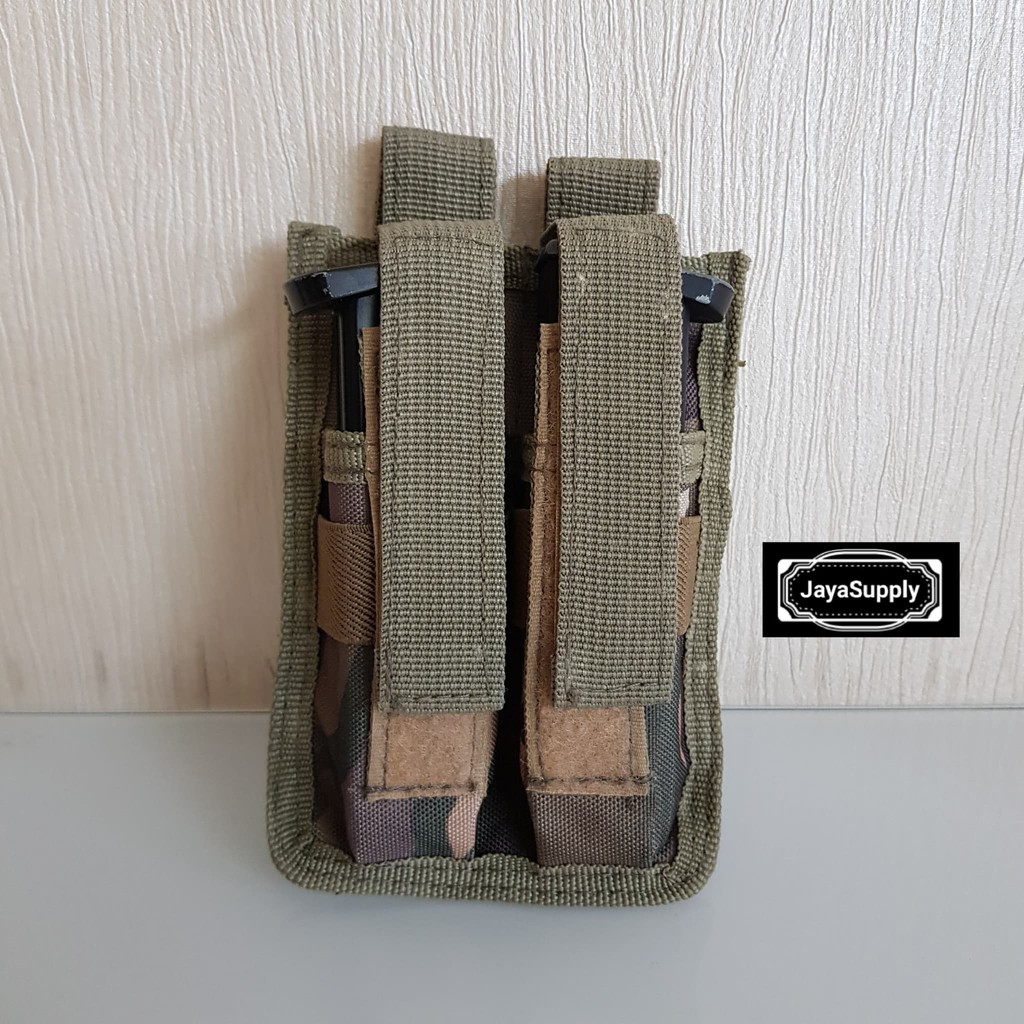 Pouch Magazine Mag Bag 2 Slot Hand Gun Tactical Holster - CP Multicam