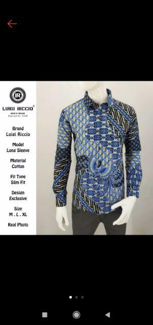 Luigi Riccio Kemeja Batik Pria Motif Elegant Series