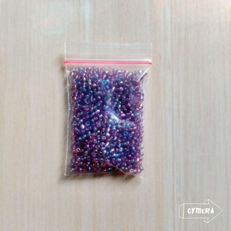 Manik Mote Payet Pasir 10 gram -  Ungu Pelangi