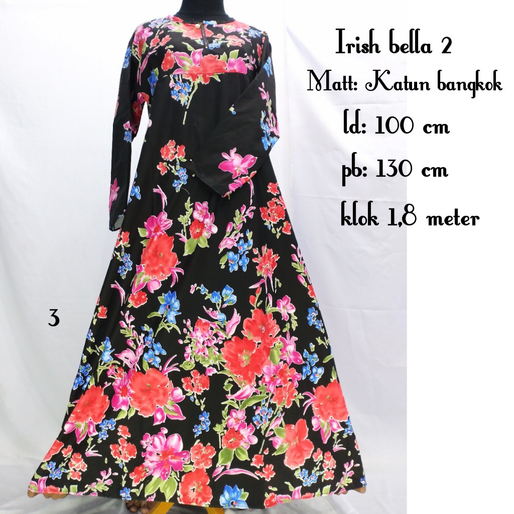 Gamis katun irish bella ootd