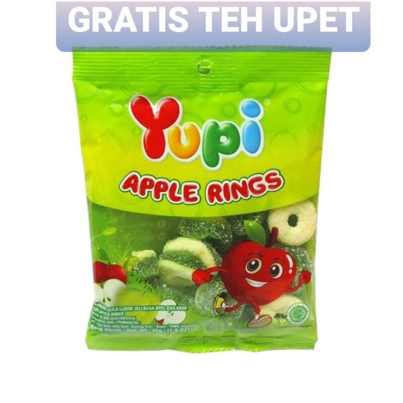 

Yupi Apple Rings 45 gram GRATIS TEH UPET KHAS Cirebon