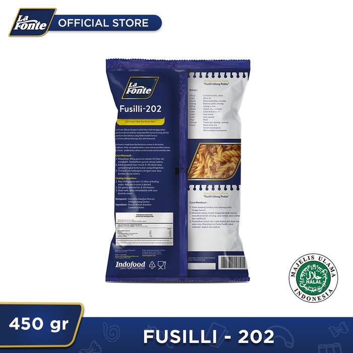 

PASTA-ANEKA- 1 PC - LA FONTE FUSILI 450GR -ANEKA-PASTA.