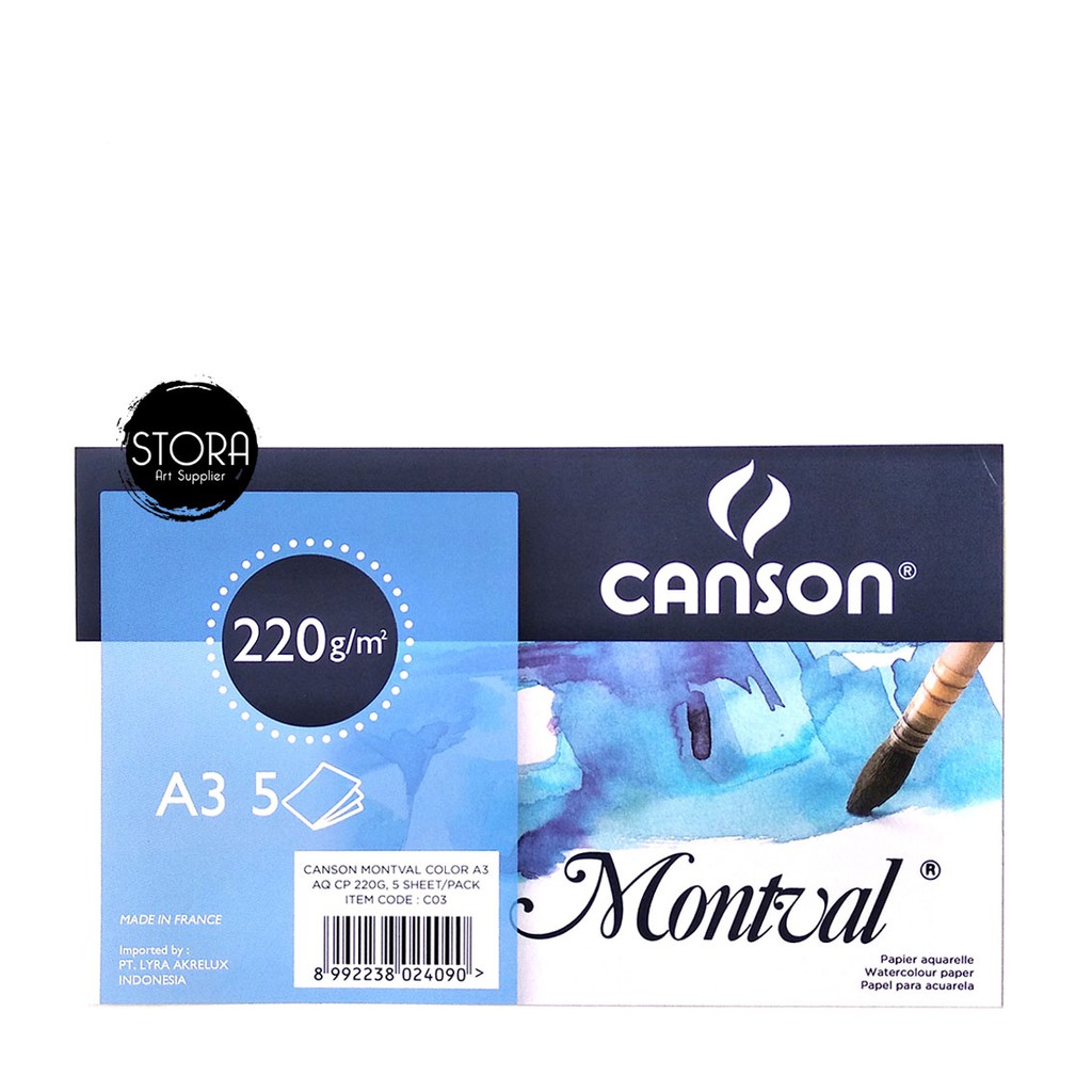 

Canson Montval A3 Kertas Gambar Cat Air Watercolor Paper