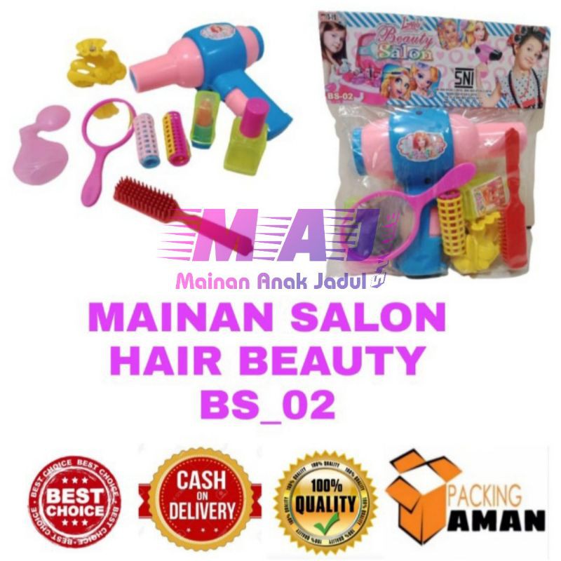 Mainan anak perempuan hair dryer mainan salon salonan lengkap-6
