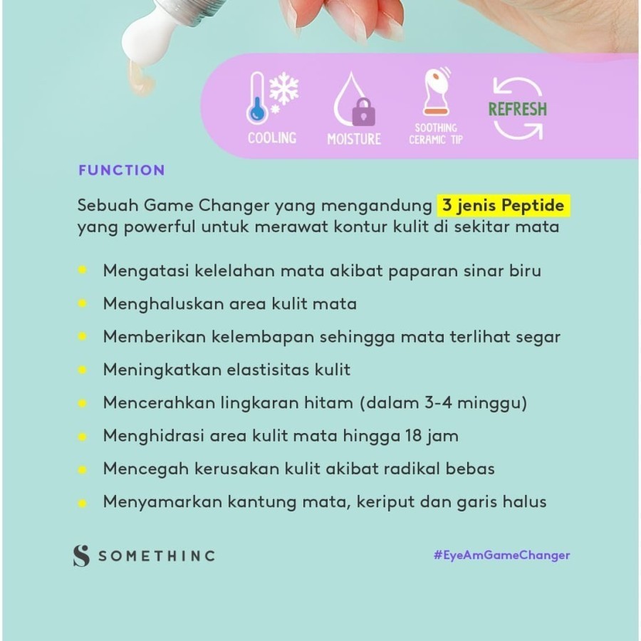 ✨ AKU MURAH ✨Somethinc GAME CHANGER Tripeptide Eye Concentrate Gel 20ml