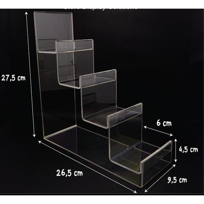 

Akrilik Display Tempat Dompet 4 susun