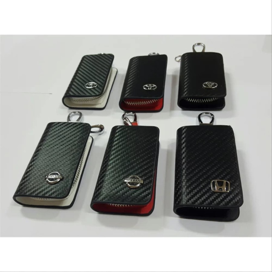 Dompet Kunci Mobil/STNK Karbon Logo