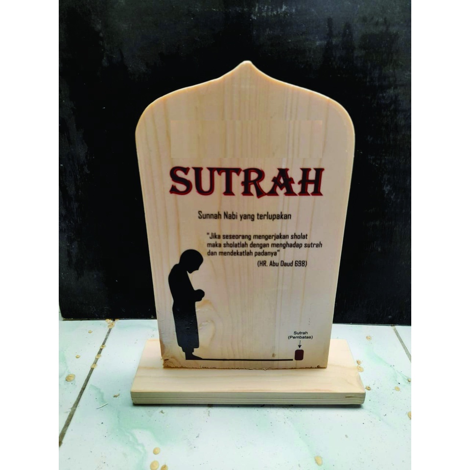 Jual Sutrah / Sutroh / Pembatas Sholat Bahan Kayu Ukuran 25x19cm ...