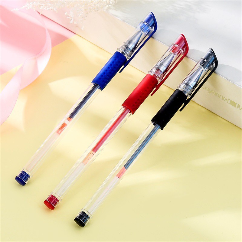 OVERFLOWS.ID Pulpen Model Standart Polos Bolpoin Pena Merah Hitam Biru Basic Murah