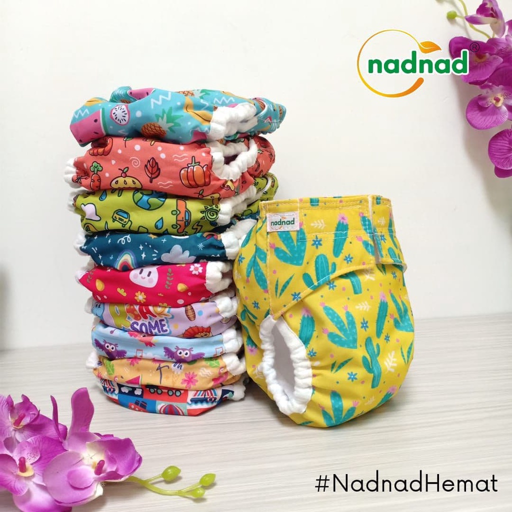 Popok Clodi Bayi Premium Nadnad  Cover Perekat 3-11 Kg/ Celana 7-17 Kg / Popok Kain Cuci Ulang Grosir