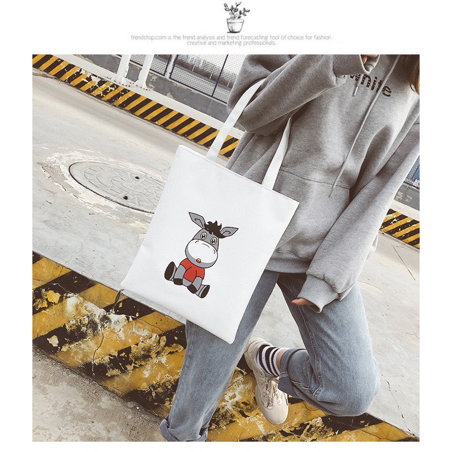 [DIKIRIM DARI JAKARTA] Tas Totebag Kanvas Donkey Series