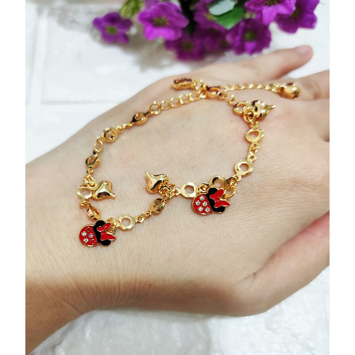 gelang rantai anak permata MICKEY