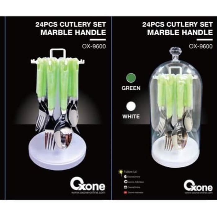 Oxone OX9600 Sendok Garpu Set Cutlery Set  24 Pcs Stainless