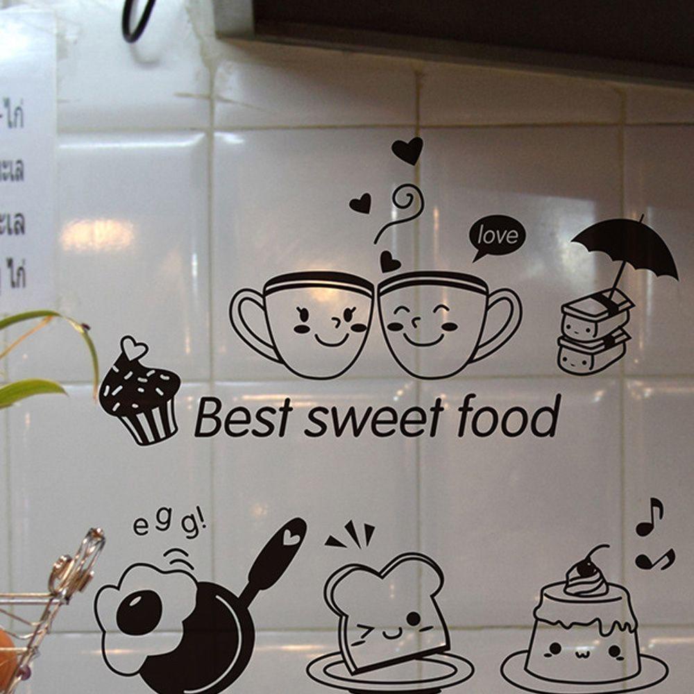 R-flower Sticker Kulkas Gelas Kopi Dekorasi Rumah Kitchen &amp; Dining Stiker Vinyl