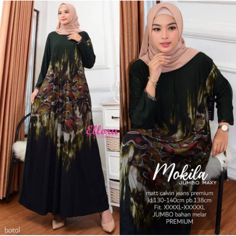 MOKILA Jumbo Maxy - Gamis Calvin Jeans Terbaru LD100-110 / R.21 - 023-5720 / R.24 - 022-6139
