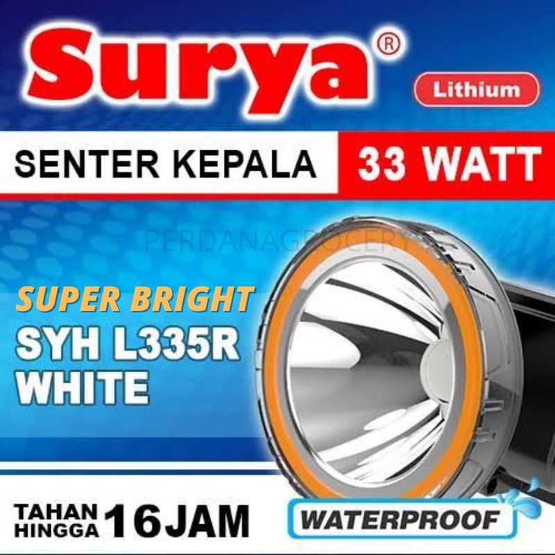 SENTER KEPALA LED 33W DIVING/SNORKLING PROOF BATERAI TAHAN LAMA