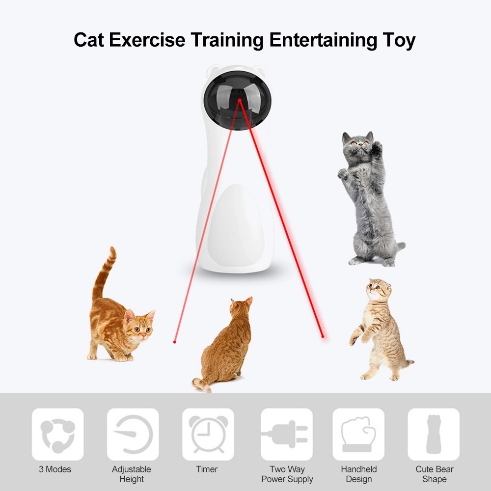 W1 - Mainan Laser Untuk Kecing - Rotating Laser Light Cat Toy