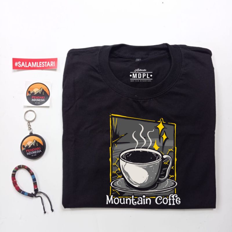Kaos mdpl mountain coffee Pendaki gunung traveler jalan kopi
