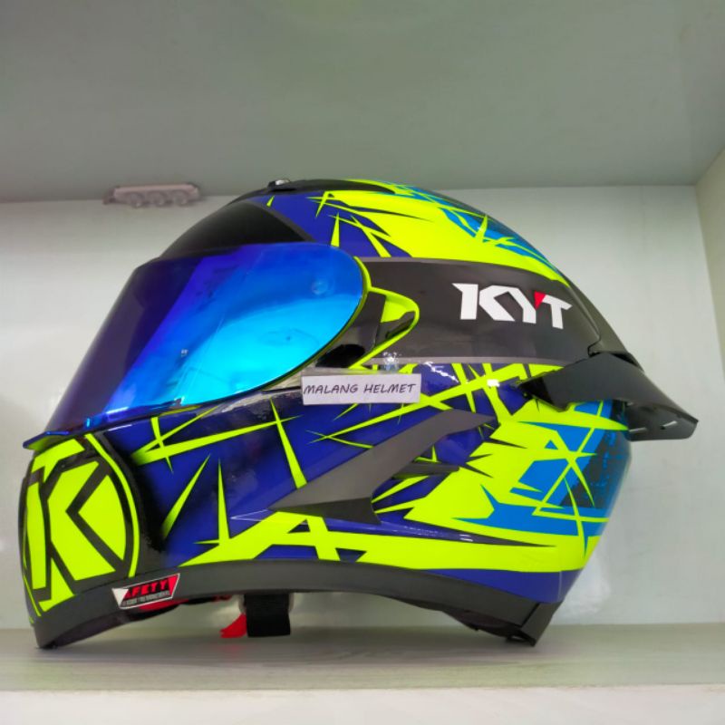 Helm KYT Falcon Spike Yellow - Paket Ganteng