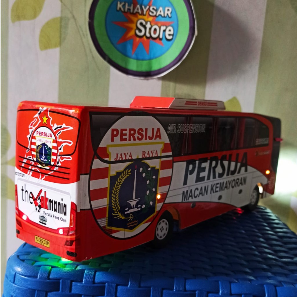 Miniatur bus bis shd persija plus lampu