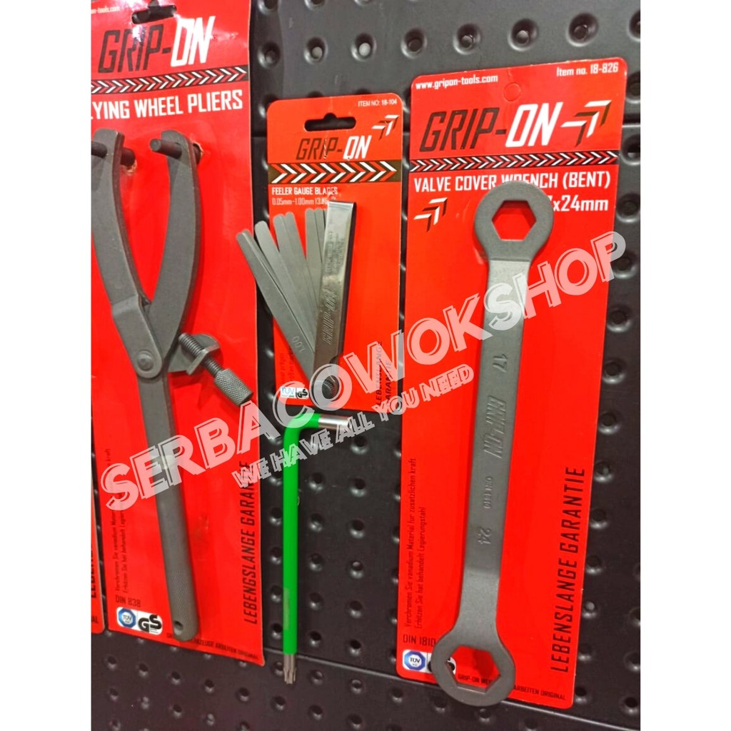 Grip On Paket Otomotif 4 in 1 Kunci Coupling Nut - Penahan Kopling - Kunci Klep - Kunci Feeler Gauge