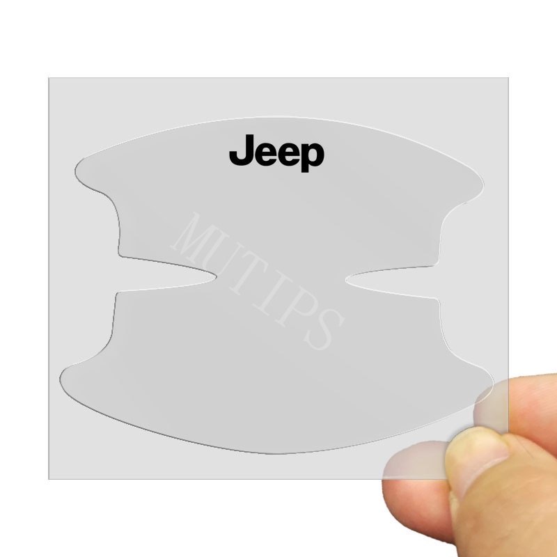 8pcs Stiker Pelindung Gagang Pintu Mobil Transparan Anti Gores Untuk Jeep Renegade Compass 2022 Willys Wrangler jk Cherokee xj