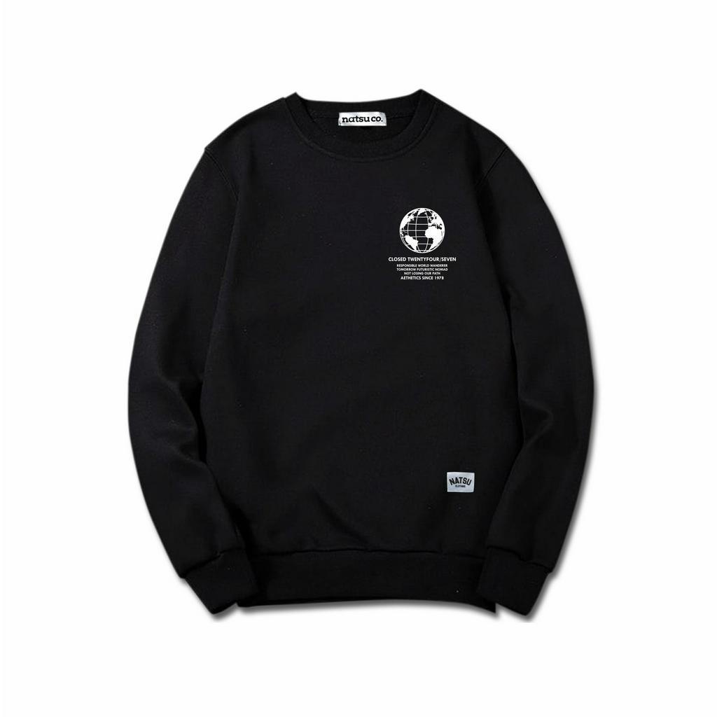 Crewneck Sweatshirt Simple Pria natsu co. - Fvck The World NATSU x PANDAWA HOODIE