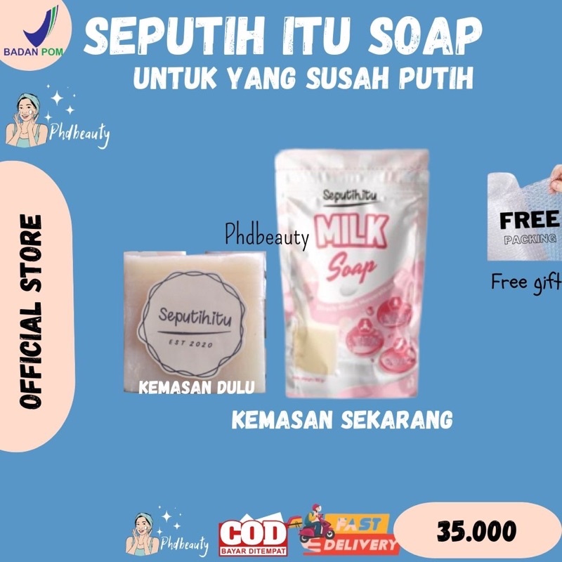 ‼️SIAP KIRIM‼️ SEPUTIH ITU Soap Whitening Sabun Pemutih Badan Ori Bpom (BPOM)[free gift) GLUTA COLLAGEN SOAP BEAUTETOX