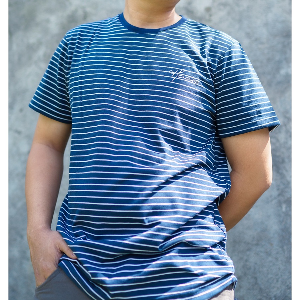 Kaos Salur/ Kaos Garis-garis/Kaos Stripe Pria Wanita - Pollux