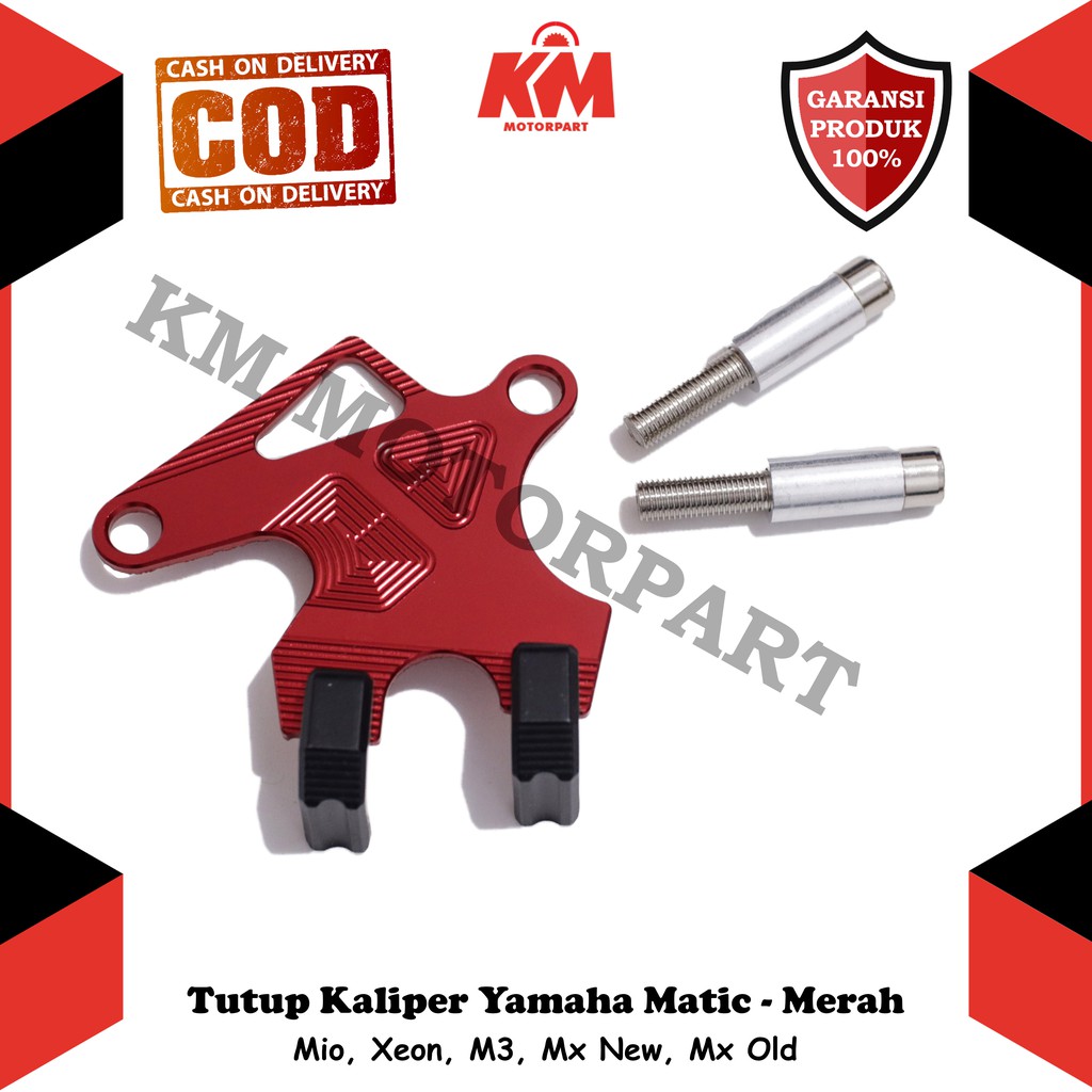 Cover Kaliper CNC Yamaha Mio Xeon M3 Mx New Mx Old Tutup Kaliper Variasi Gold Merah Biru Silver