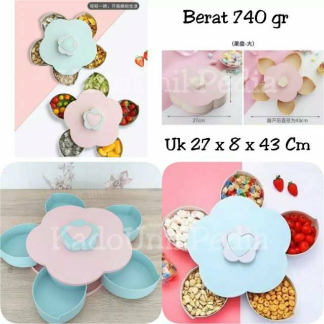 Rak snack toples putar bunga