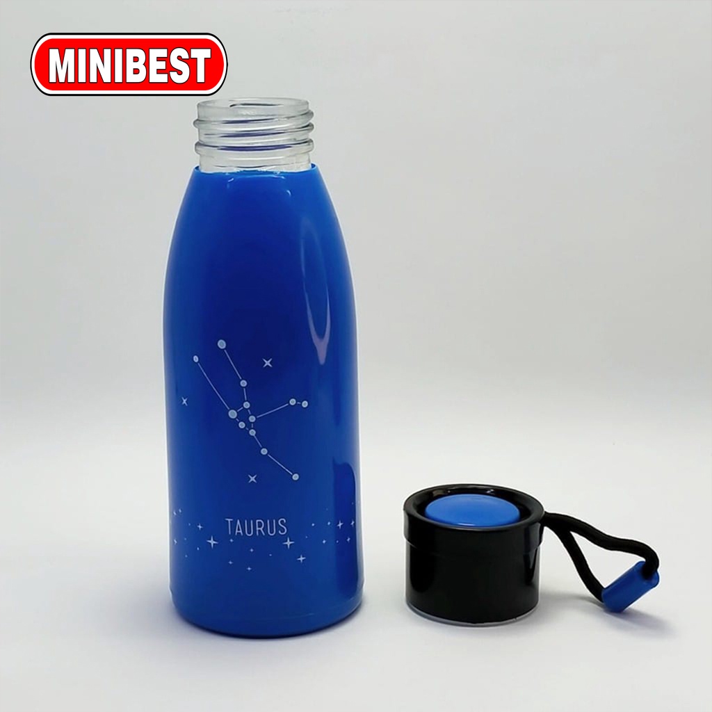 MINIBEST Botol minum kaca berkarakter Zodiak 300ml