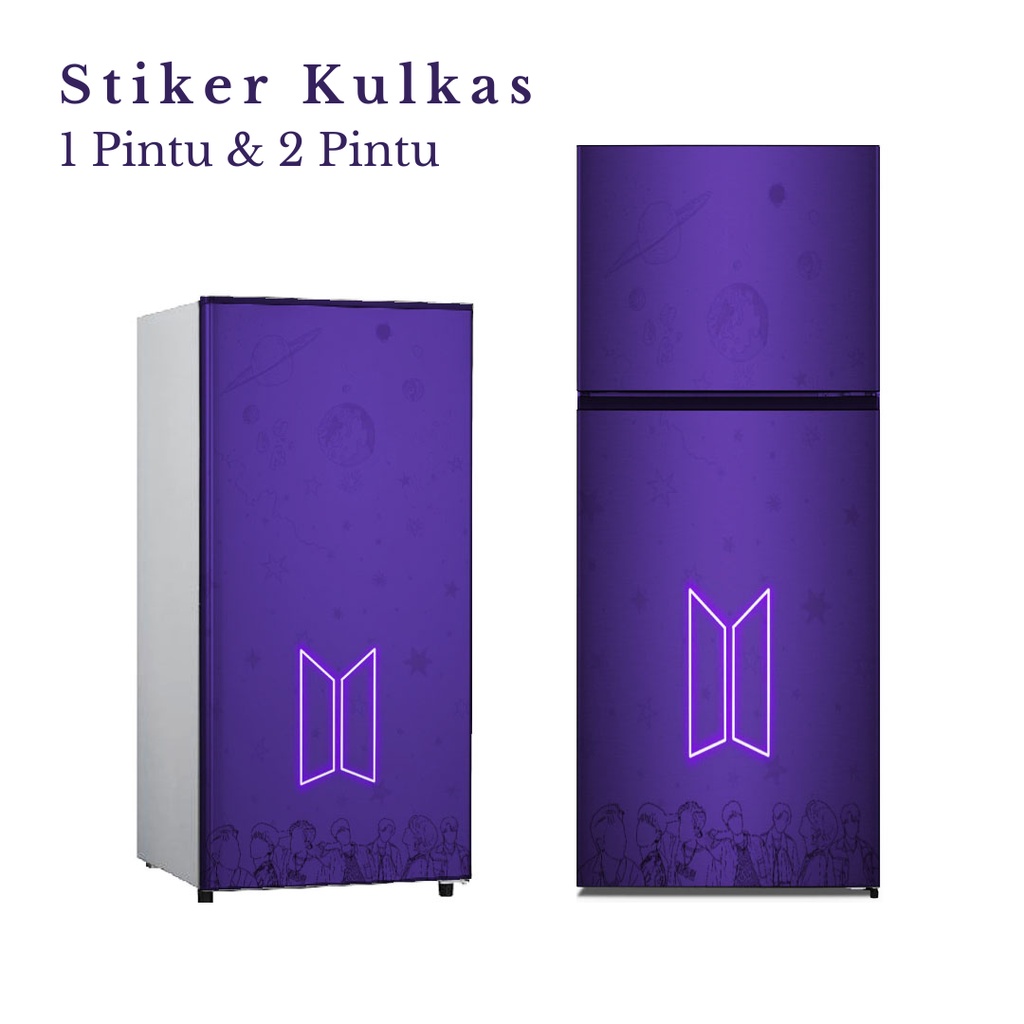 Stiker Kulkas 1 Pintu dan 2 Pintu motif Kode BTS-11 - FX