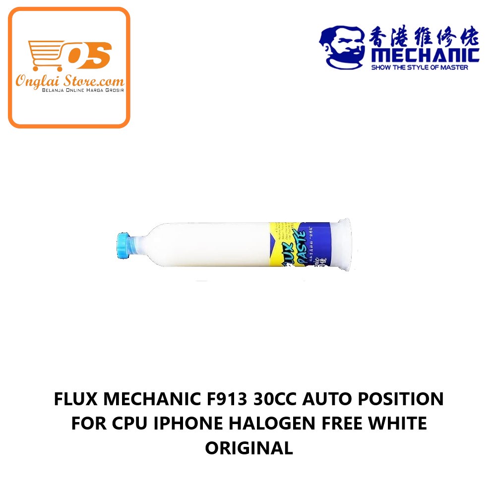 FLUX MECHANIC F913 [30CC] AUTO POSITION FOR CPU IPHONE HALOGEN FREE WHITE ORIGINAL