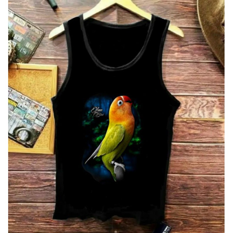 Singlet Pria Tanpa Lengan / Lovebird-22 / UK M-L-XL / Shalch Trendy