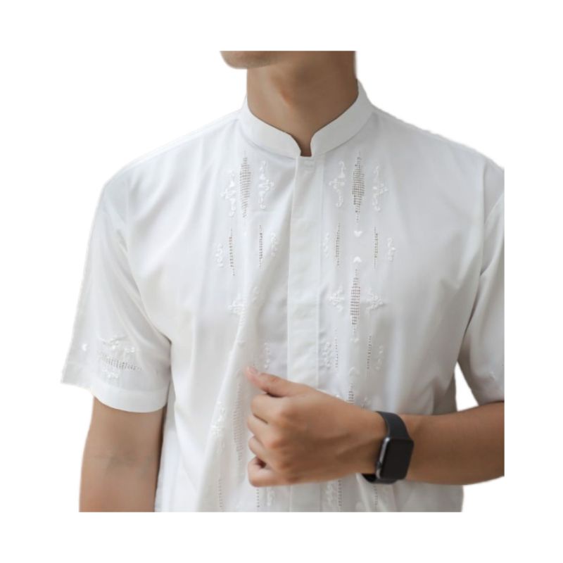 BAJU KOKO PADANG KERANCANG LENGAN PENDEK BAJU KOKO BORDIR FASHION MUSLIM PRIA DEWASA I Baju Koko Ter