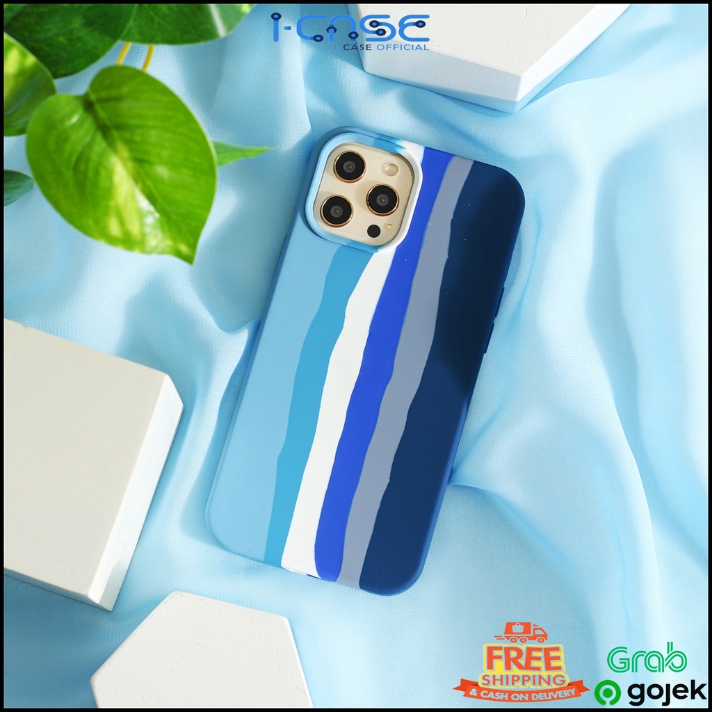 Soft Case Blue Rainbow Full Cover for iPhone 12 MINI PRO MAX 11 X XS XR 8 7 6