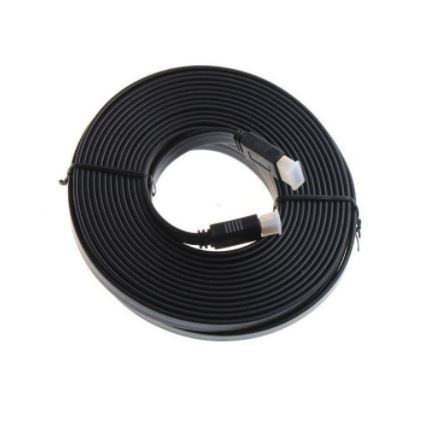 Kabel hdmi flat 1.4 10m male-male 3d full hd non brand for pc laptop ps 3 4 5- Cable hdtv 10 meter 1080p