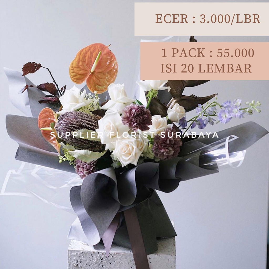 [1PACK 20LEMBAR] KERTAS BUNGA MIKA FRAME/WRAPPING PAPER/ WRAP BUNGA/FLOWER WRAP/PEMBUNGKUS KERTAS WATERPROOF