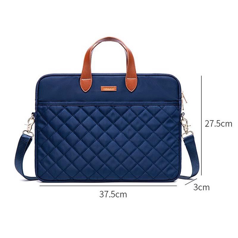 Tas Laptop Selempang Premium Quilted Fashion with Strap 13 14 15 inch