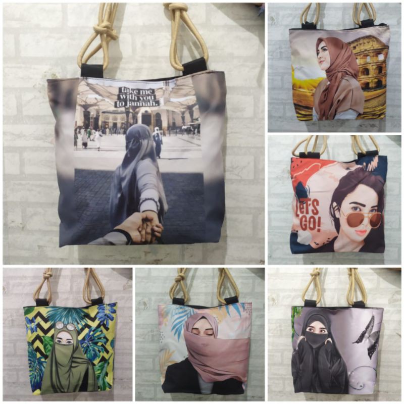 PEGE - Kartun Tote Bag Tas Tote Print