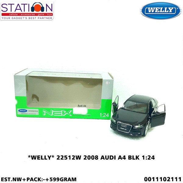 WELLY 22512W 2008 AUDI A4 BLACK 1-24