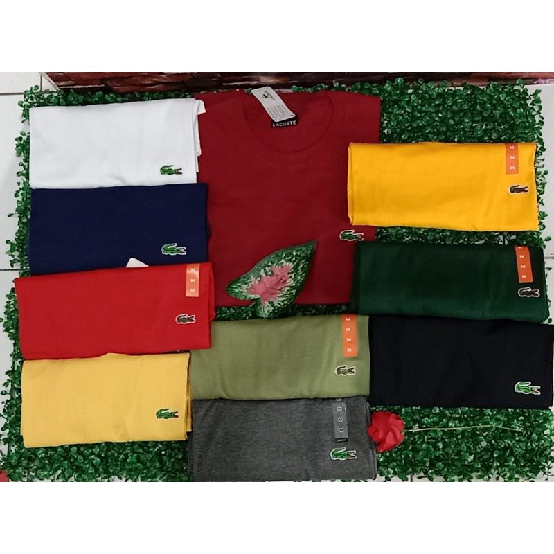 Kaos Lacoste Pria dan wanita Bordir polos