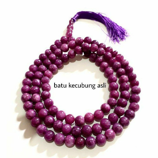 Tasbih Batu Kecubung asli 99 Butir 8mm